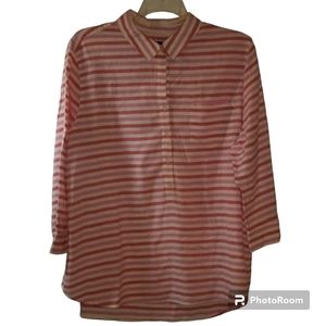 Gap Pink and White Stripe Tunic Plus Size XXL